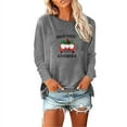 thumbnail image 2 of Hauts pour Femmes Mode Automne Hiver Imprimé Pull à Col Rond Haut à Manches Longues, 2 of 4