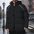 thumbnail image 2 of Daznico Jackets for Men,Heavyweight Hooded Coat Winter Warm Insulated Jacket with Detachable Outdoor Windproof Cold Weather,Mens Winter Coats,Size:3XL, 2 of 9