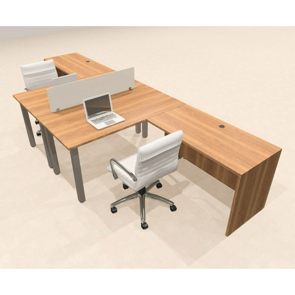 2 Person Modern Metal Leg Office Workstation Desk Set, #OT-SUL-FPM91