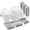 Silver, variant on 700PCS Clear Gold Disposable Dinnerware Set for 100 Guests, Plastic Plates for Party, Wedding, Christmas, Include: 200 Plastic Plates, 100 Gold Silverware, 100 Cups, 100 Napkins