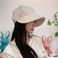 thumbnail image 3 of Sombrero de pescador vegano pequeño para mujer, de otoño, con banda grande, protección UV, informal, de ala ancha, 3 of 5