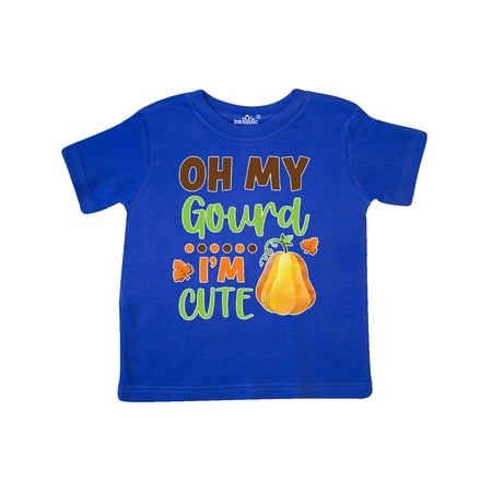 

Inktastic Thanksgiving Oh My Gourd I m Cute Gift Toddler Boy or Toddler Girl T-Shirt