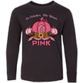 thumbnail image 3 of Inktastic In October We Wear Pink with Ribbon and Pink Pumpkins Long Sleeve Youth T-Shirt, 3 of 5