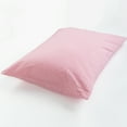 thumbnail image 5 of Flxxie Washed Cotton Pillowcases Set of 2, Breathable Yarn Dyed Solid Bed Pillow Cases with Envelope Closure, Queen, 20"x30", Pink, 5 of 5