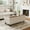 Beige, variant on LINSY HOME 46" Large Ottoman with Storage, Ottoman Coffee Table, Upholstered Storage Bench for Living Room, Bedroom or Entryway, Beige