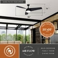 thumbnail image 2 of Vaxcel Odell Black Contemporary Propeller Ceiling Fan with Integrated LED Light Kit and Remote, 2 of 10