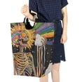 thumbnail image 4 of Yayeee Freestanding Laundry Hamper with Handle Collapsible Large Storage Basket for Clothes, Bright Skeleton, 4 of 7
