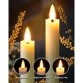 thumbnail image 2 of Homemory Real Waxy Flameless Taper Candles with Remote Timer, LED Candlesticks Flickering, Battery Operated Candles, 9.6 Inches for Home Christmas Wedding Celebration Decor, Ivory, Pack of 6, 2 of 5
