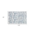 thumbnail image 4 of HomeRoots 553763 4 x 6 ft. Navy Blue Abstract Washable Non Skid Rectangle Area Rug, 4 of 9