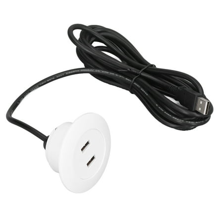 

Dual USB Charging Ports Socket Ease Power Flush Mount Installation 5V Sofa USB Charging Socket Multipurpose For Home Use White
