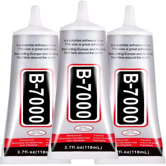BANIRO 3.7oz B7000 Rhinestone Clear Glue for Jewelry Making,110 ml Multipurpose Adhesive Jewlery Glue for Fabric,Tumblers,Rhinestones DIY Crafts,Nail Art,Makeup,Shoes,Cell Phones,Tablet,Wood