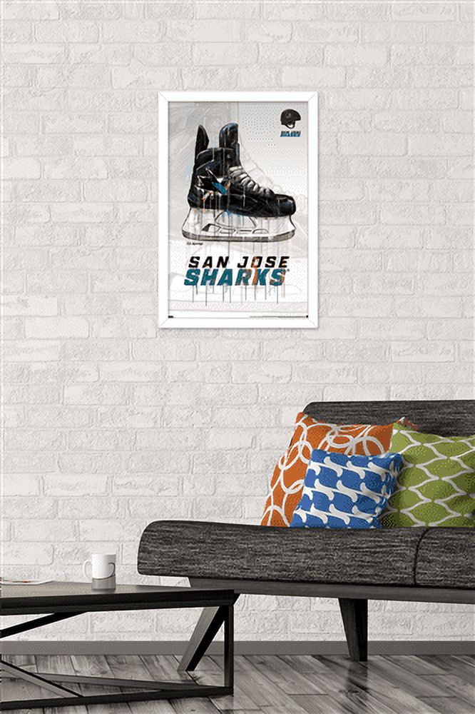 NHL San Jose Sharks - Drip Skate 21 Wall Poster, 14.725" x 22.375", Framed