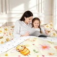 thumbnail image 4 of Erosebridal Kawaii Bug Bee Twin Comforter Sets,Cute Floral Bedding Set,White Pink,Reversible,2pcs,1 Comforter and 1 Pillowcase, 4 of 7