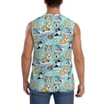 thumbnail image 4 of Lsque Dogs Print Men's Cotton Blend Sleeveless Muscle Shirts (S-3XL)- Moisture Wicking, Odor Protection, UPF 30+-X-Large, 4 of 7