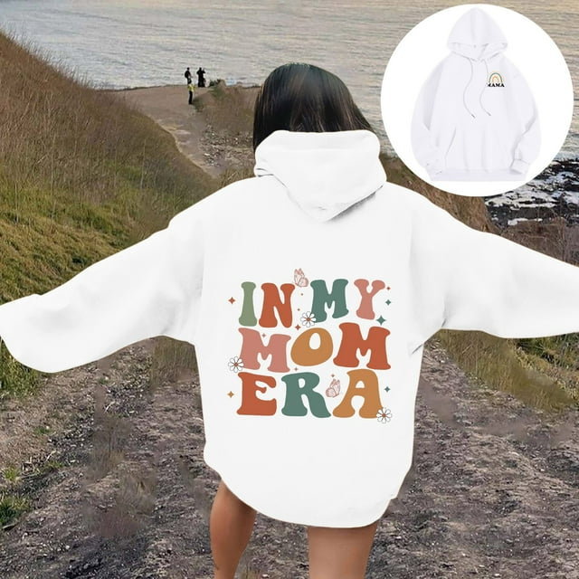 TINZ Sweat à Capuche Imprimé Arc-en-Ciel pour Femmes, Manches Longues avec Poches, Sweat à Capuche Simple pour Femmes, Sweat à Capuche Long pour Femmes