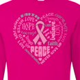 thumbnail image 4 of Inktastic Breast Cancer Awareness Heart Words Long Sleeve T-Shirt, 4 of 5