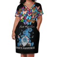 thumbnail image 3 of Vestido holgado con bolsillos para mujer vestido de verano 2025 de concientización sobre diabete, 3 of 7