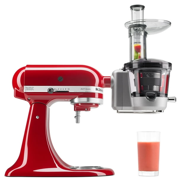 KitchenAid KSM1JA Masticating Juicer and Sauce Attachment, 1L, Silver