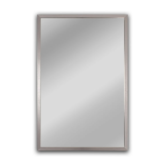 RADIANCE Goods Chrome Finish Rectangular Framed Wall Mirror 33" Height