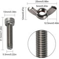 thumbnail image 2 of 1 Box 10 Set 1/4" Bat Pins for Pottery Wheel Bats Replacement Stainless Steel Butterfly Wing Nuts Hand Twist Tighten Wingnuts Kit Screw Fastener Parts Thumb Bolts for Home Office Supplies, 2 of 6