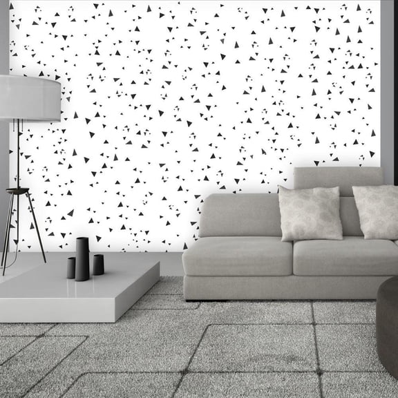Repeating Wallpaper Roll - Rain Of Triangles - 32.8'L x 19.7"W