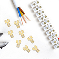 thumbnail image 5 of 8Pcs Double Back Spade Connector Quick Disconnect Electrical Two-Way Wire Terminal Adapter Non-Insulated Male Single, 5 of 5