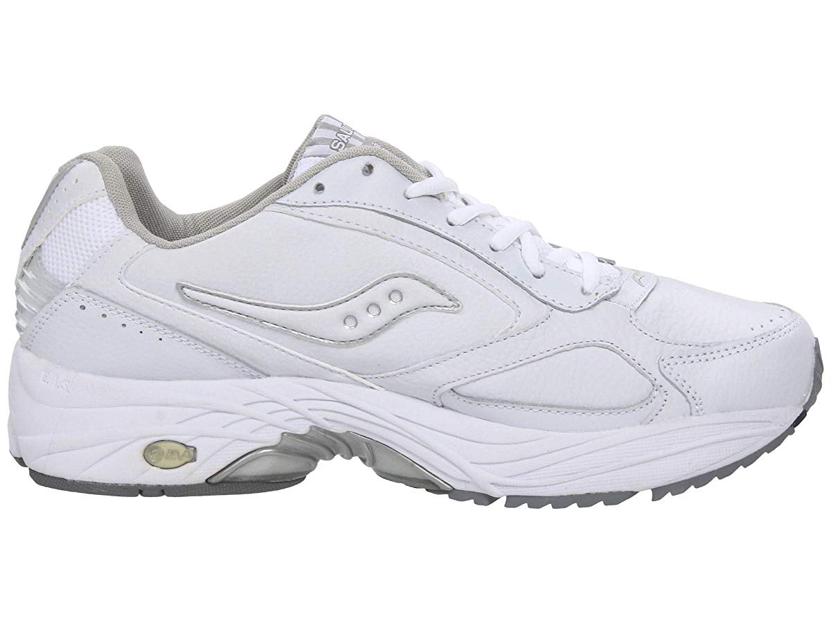 Saucony Mens Grid Omni Walking Shoe,White/Silver,10 M 