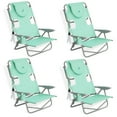 thumbnail image 1 of Ostrich On Your Back Folding Outdoor Camping Lawn Chair, Teal (4 Pack), 1 of 12