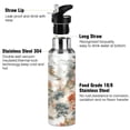 thumbnail image 3 of Yayeee 20oz Insulated Water Bottle Double Wall Stainless Steel with Flip Straw Lid, Mountain Pattern, 3 of 7