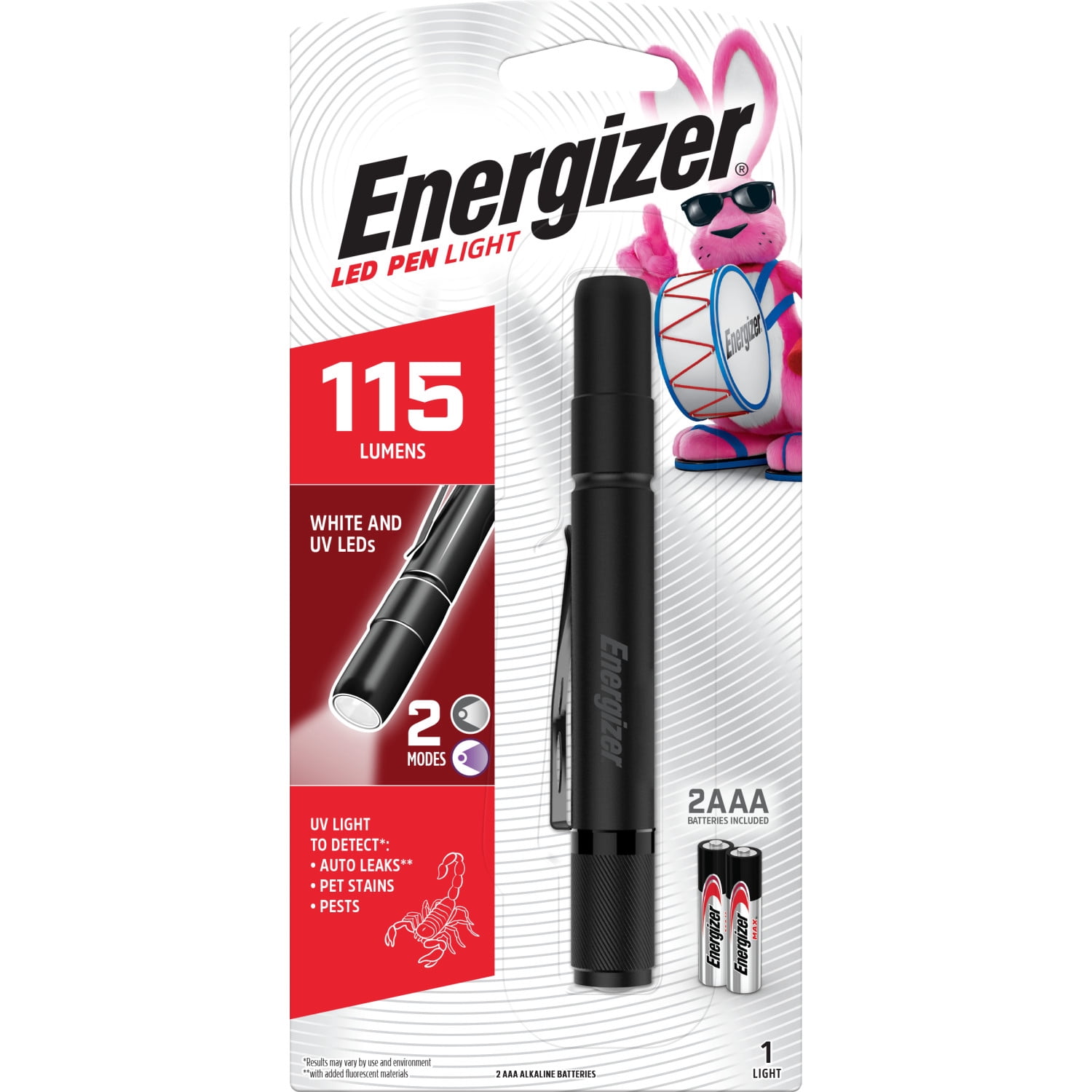 Energizer 2-in-1 LED and UV Pen Light, 115 Lumens