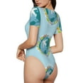 thumbnail image 3 of Naloa Dreaming Travel Women's Short-Sleeved Onesie, One-Piece Swimsuit for Parties, dates, clubs - Large, 3 of 9