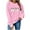 Pink, variant on Xdegoge Christmas Shirts Women Long Sleeve Round Neck Top Cute Snowman Print Sweatshirt Family Xmas Holiday Graphic Tee Top Clothes for Christmas Ceremony