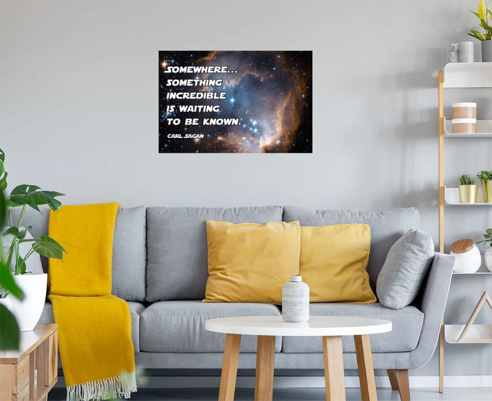 UNIVERSE WITH STARS inspirational poster with CARL SAGAN quote 24X36 space 