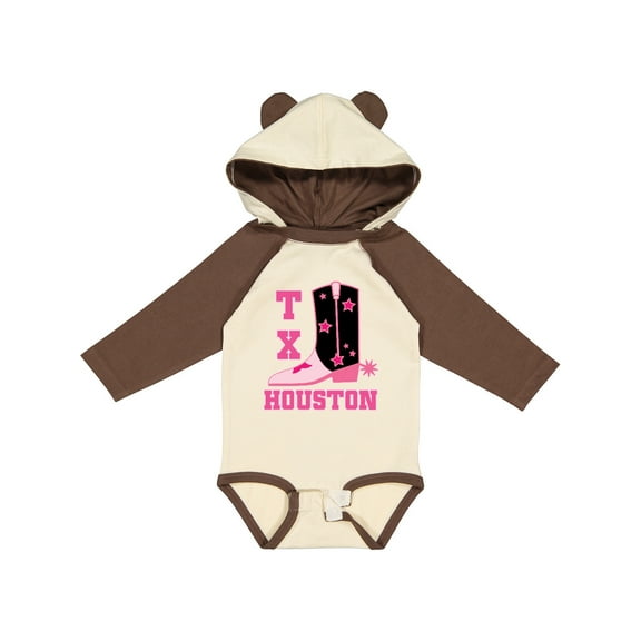 Inktastic Houston Texas Cowgirl Girls Long Sleeve Baby Bodysuit