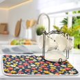 thumbnail image 5 of Yayeee Dish Drying Mat for Kitchen Counter 18"x24" Microfiber Absorbent Pad, Small Colorful Flower, 5 of 7