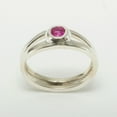 thumbnail image 4 of LBG 750 18k White Gold Real Genuine Ruby Womens Solitaire Anniversary Ring - Size 8, 4 of 5