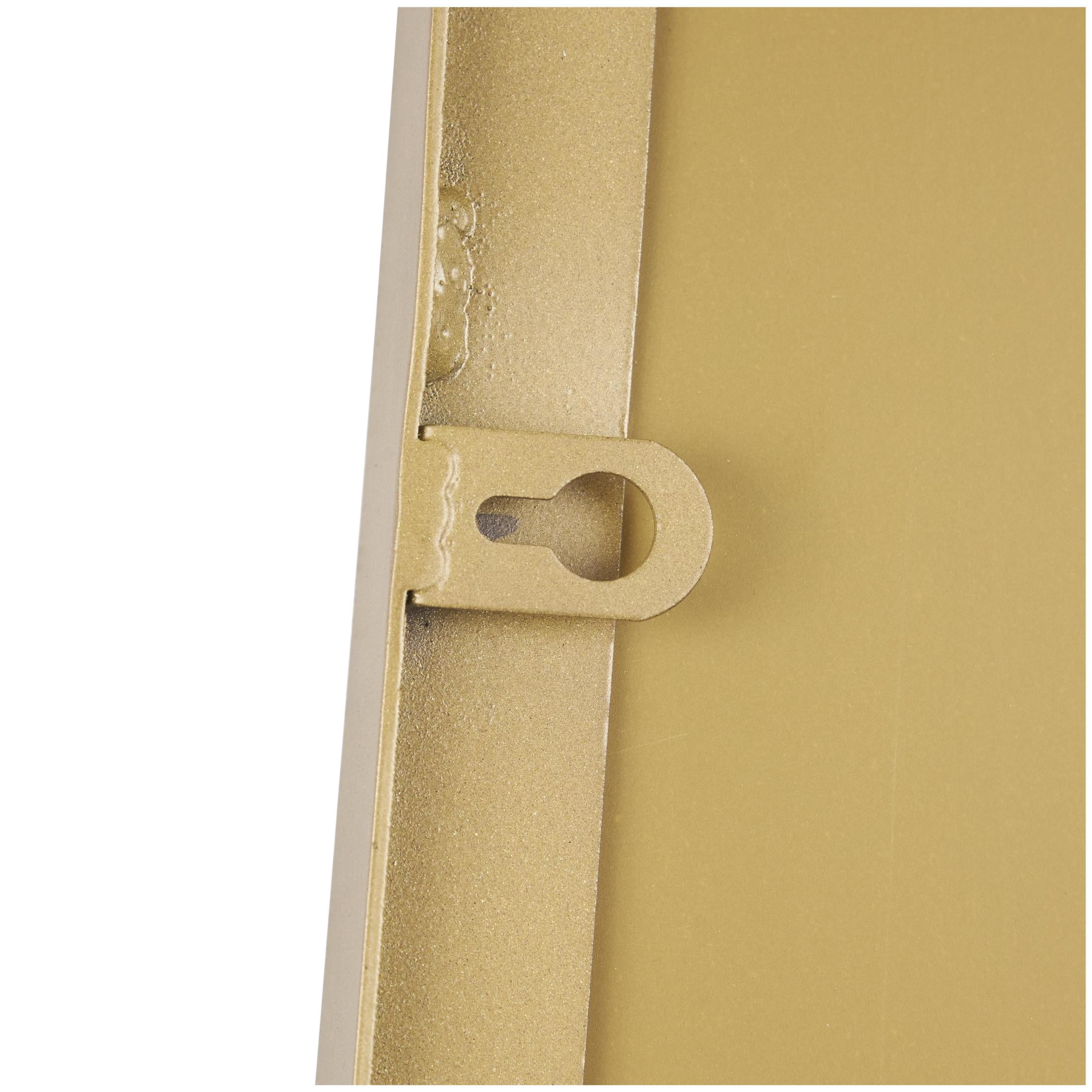 CosmoLiving by Cosmopolitan 10" x 47" Gold Slim Wavy Abstract Wall Mirror