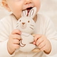 thumbnail image 3 of Plumora Baby Cotton Rattle Teether Set - Organic Cotton Plush Sensory Toy, Car Seat and Stroller Hanging, Chewable Soft Rings, Crib Toys for Infants, Encourages Fine Motor Skills., 3 of 5