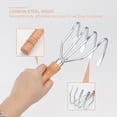 thumbnail image 3 of FUEENIRVA Outdoor Multipurpose Garden Rake with Wood Handle, Leaf and Clam Cleaning Tool for Yard and Lawn Maintenance, 3 of 6
