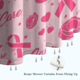 thumbnail image 6 of Pink Breast Cancer and Pioneer Flower Love Shower Curtain 84"x72" ,Bathroom Decorative Shower Curtains Set with 12 Hooks,Modern Waterproof Washable Shower Curtain, 6 of 6