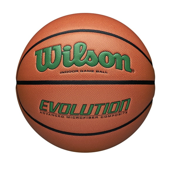 Wilson Evolution Indoor Game Basketball - Green, Size 7 - 29.5"