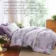 thumbnail image 6 of JOLUSERE Romantic Wisteria Comforter Queen Sets, 3 Pieces Chic Botanical Purple Floral Reversible Comforter for All Season, 6 of 9