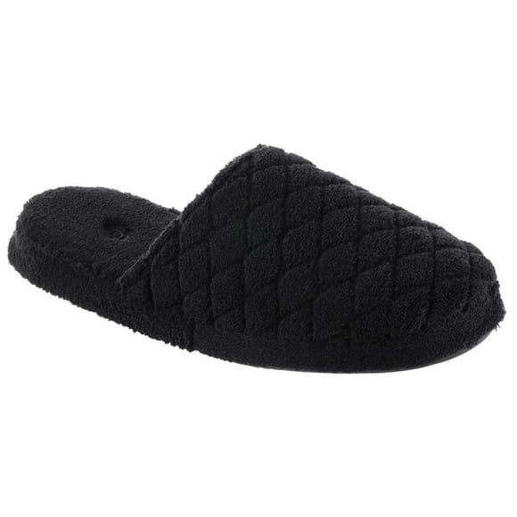 AC-A20123BLKWS Women's Spa Quilted Clog Slippers, Black, Small