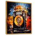 thumbnail image 2 of Designart "Neon Grooves of Jukebox Machine IV" Fashion Framed Wall Art - Modern Yellow Jukeboxes Entryway Framed Wall Art Print, 2 of 6