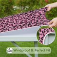 thumbnail image 6 of Pink and Black Of Leopard Print Square Fitted Tablecloth with Elastic Edge,Square Table Cover,Washable Elastic Table Cover for Home Kitchen Party Decor 34"x34", 6 of 6