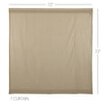 thumbnail image 3 of VHC Brands Sawyer Mill Charcoal Decorative Farmhouse Ticking Stripe Shower Curtain with Buttonholes 72x72, 3 of 5