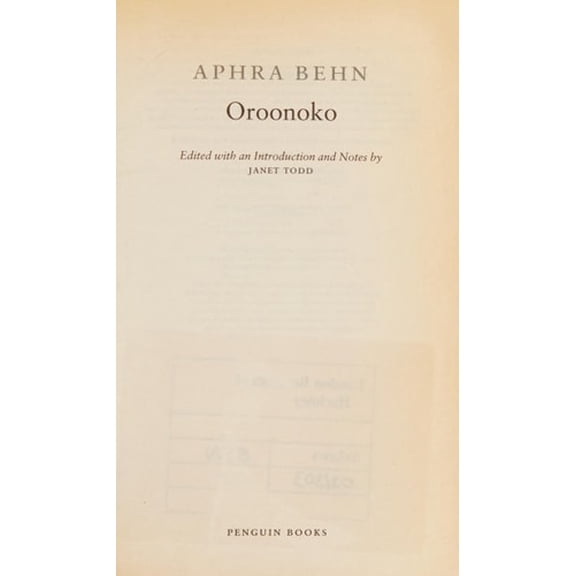 Pre-Owned Oroonoko (Paperback) 0140439889 9780140439885