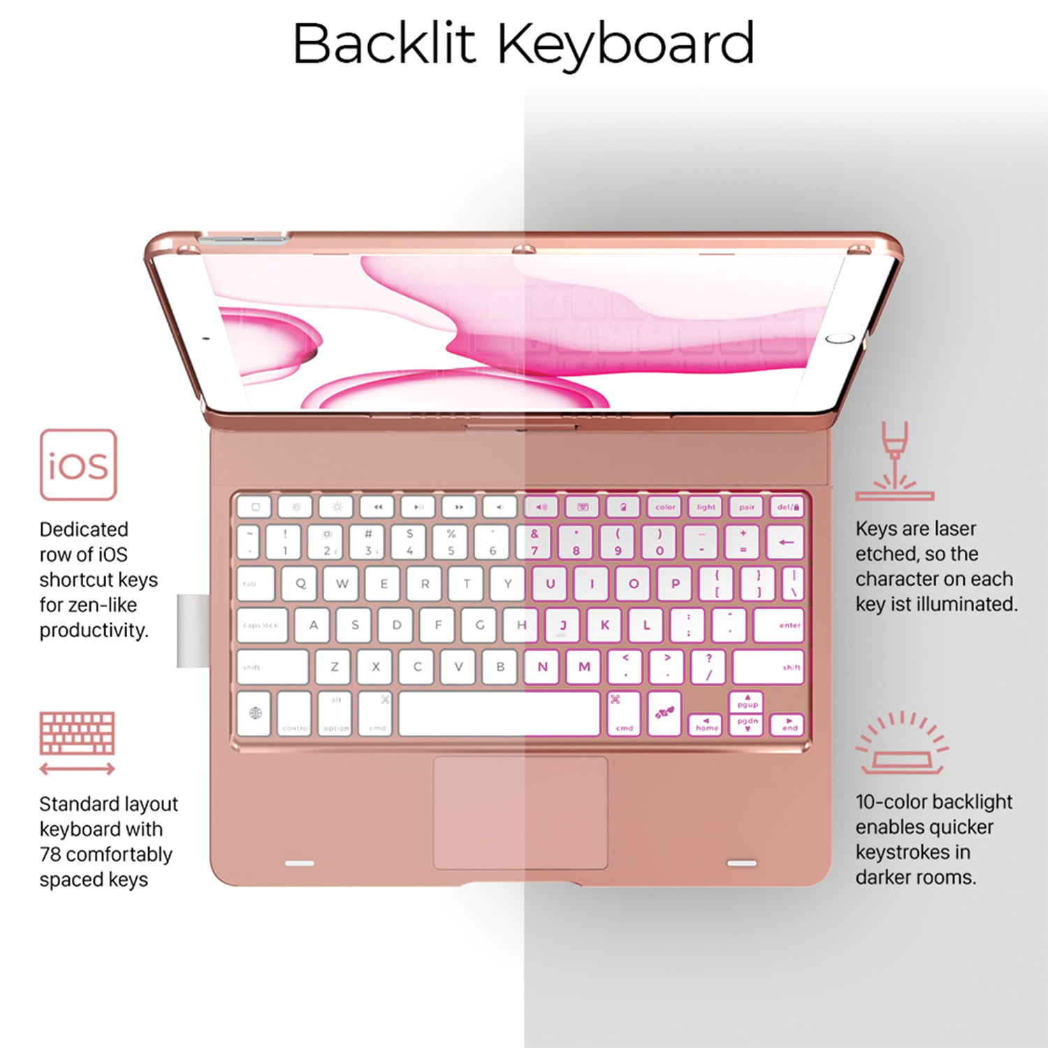 TYPECASE Flexbook Touch Keyboard Case KB201T-110BLK-B-B0 B&H