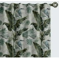 thumbnail image 2 of Vargottam 84 Inch Pockets/Tab Cotton Curtains for Windows and Doors- Light Filtering Cotton- Light Filtering Drapes For Doors- Set of 2 Panels, 52"x84"- Tropical Leaves And Bird Print (Green), 2 of 8