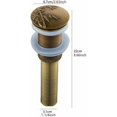 thumbnail image 2 of Tapón de desagüe automático para lavabo, tapón de desagüe emergente Click-Clack de latón antiguo sin rebosadero, sistema de desagüe accesorio de baño universal, BR-Vie, 2 of 5